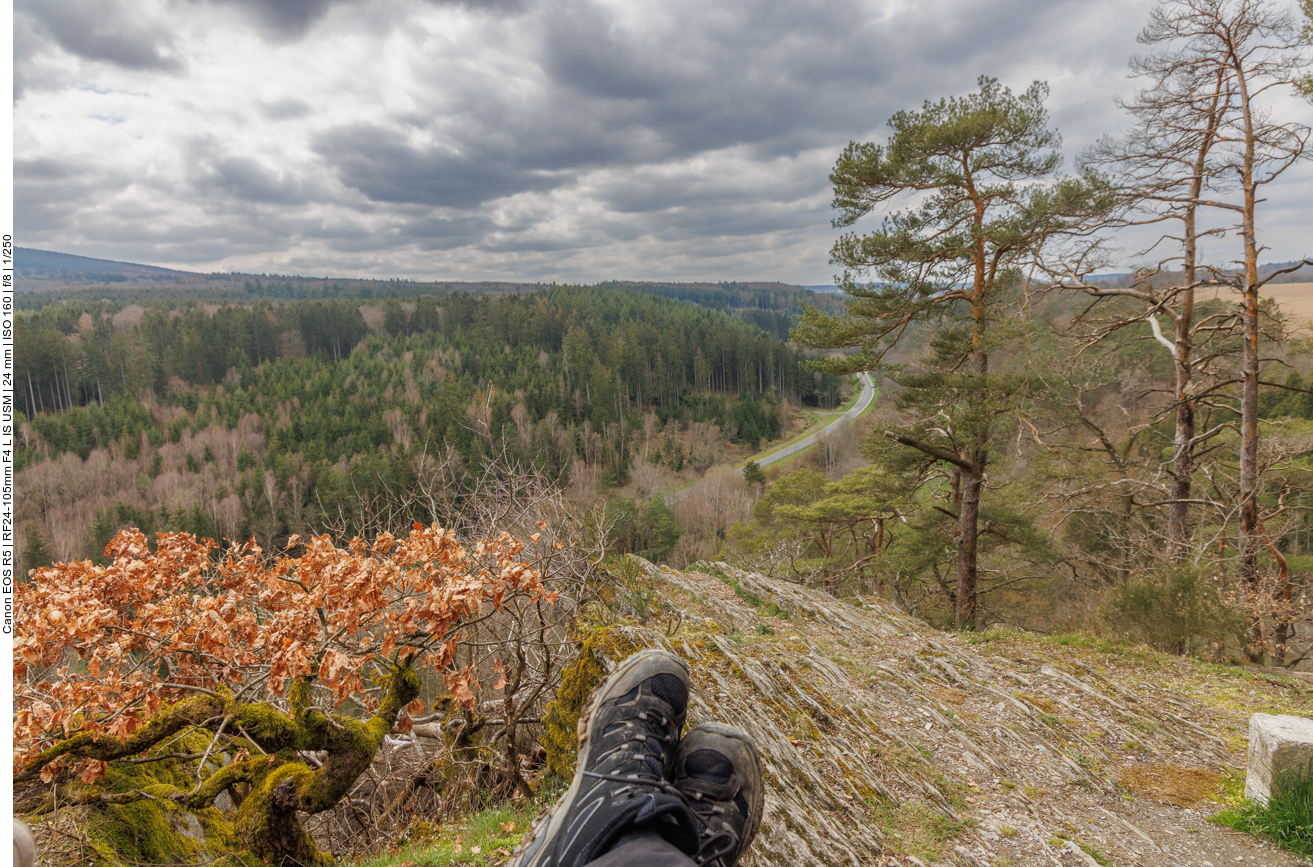 Blick vom Kappeleifelsen ins Tal 