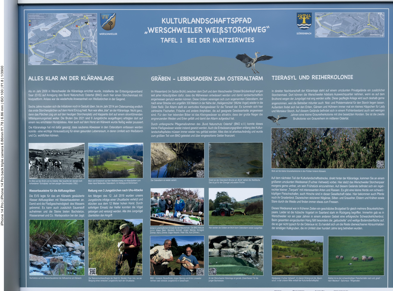 Zahlreiche Schautafeln erklären die Sehenswürdigkeiten ... 