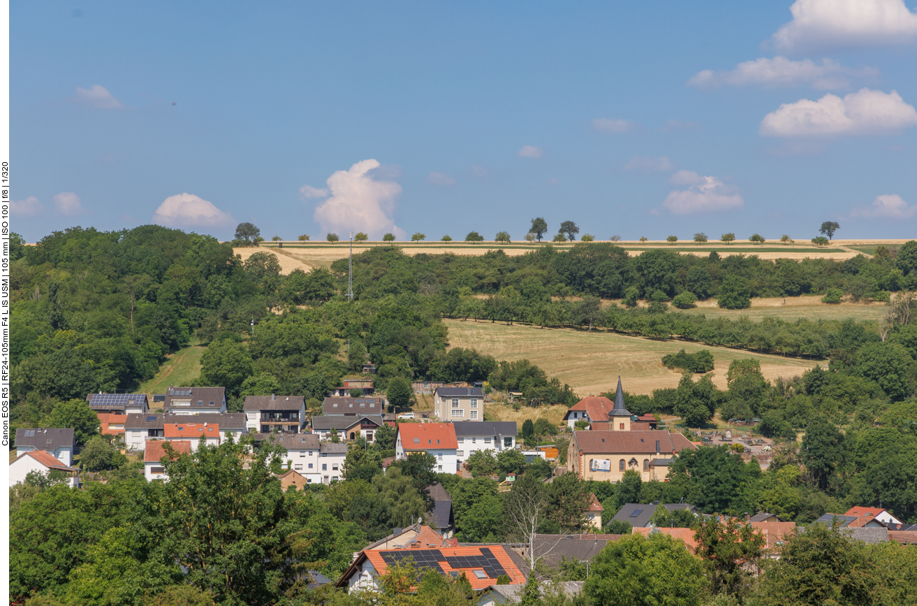 Blick über das Örtchen Ihn 