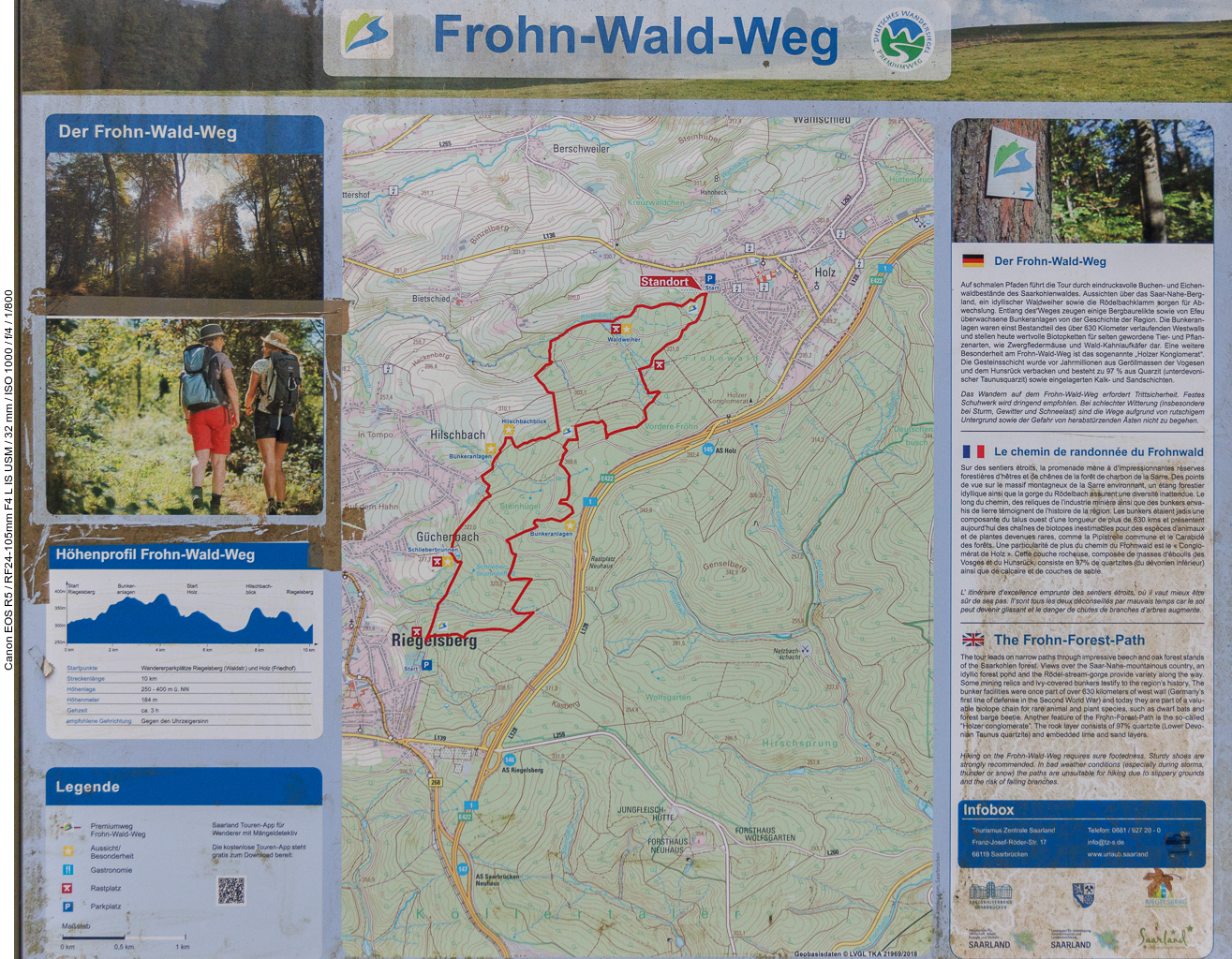 Infotafel am Start des Wanderweges