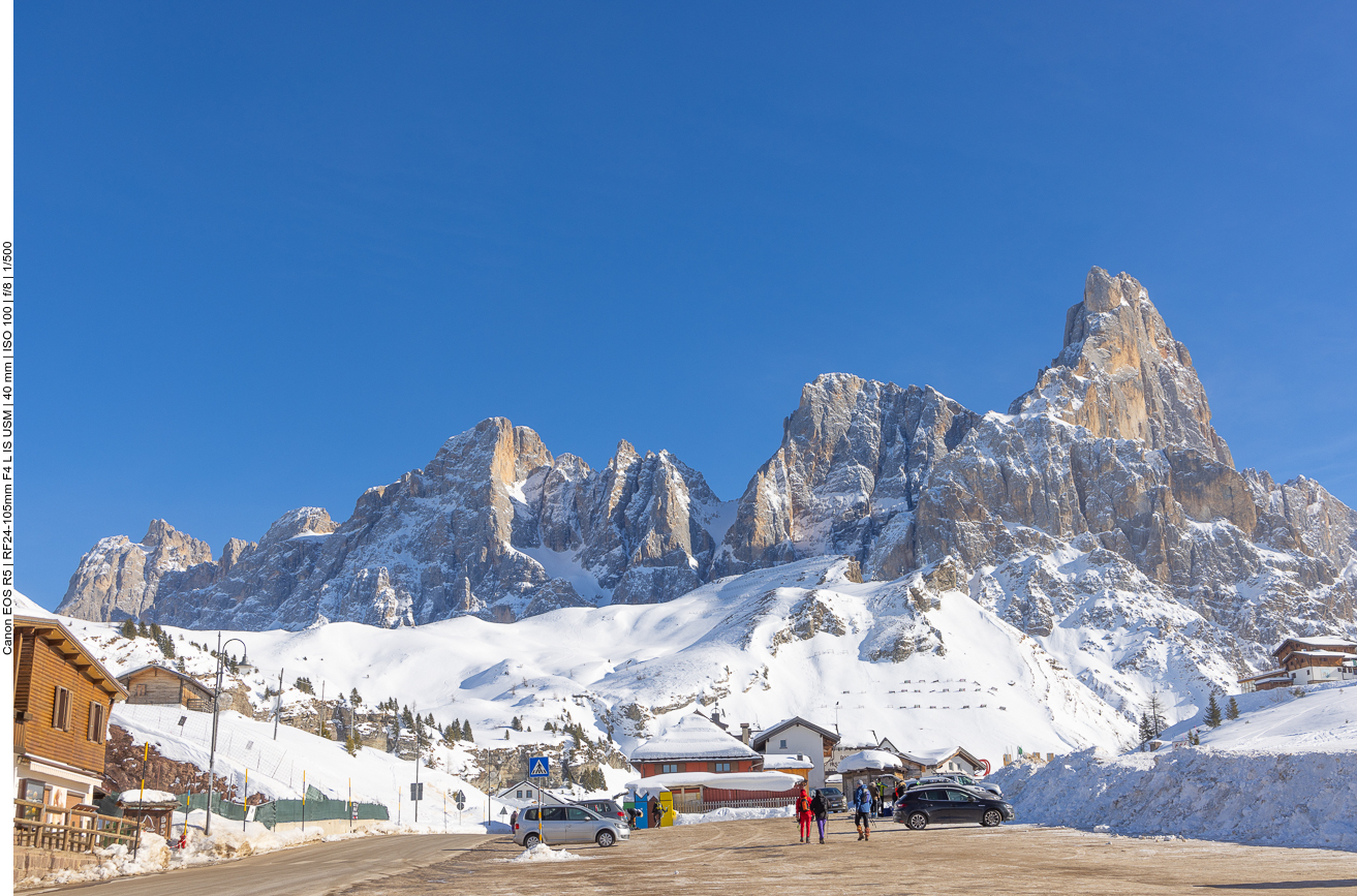 Auf dem Weg nach San Martino überqueren wir den Passo Rolle 