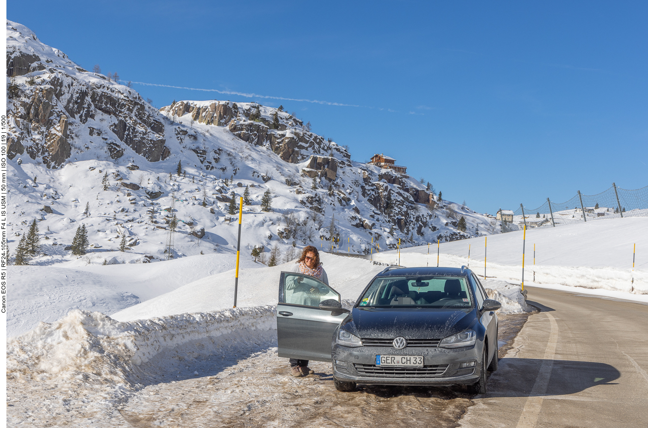 Kurzer Stopp, um die Aussicht zu genießen 