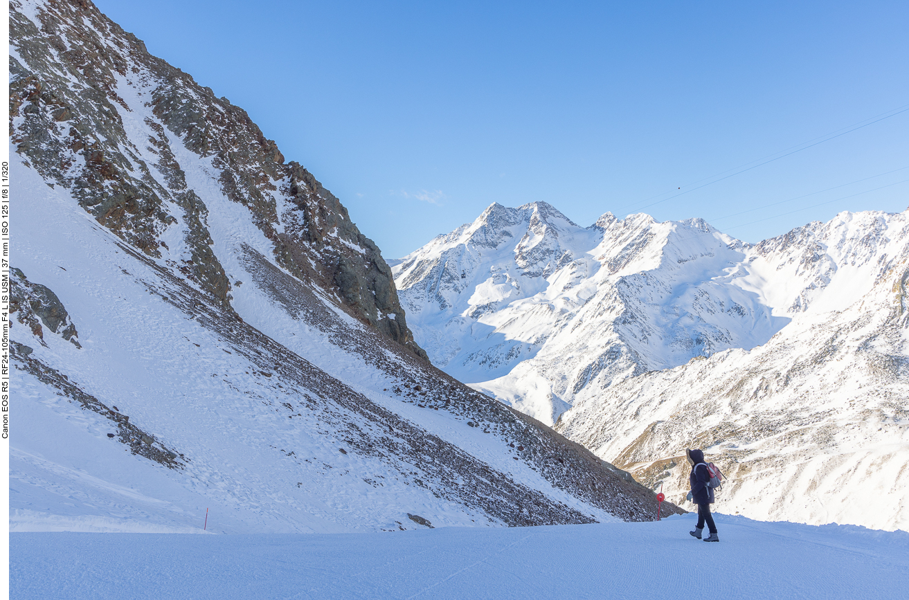 ... denn wegen des Windes fahren die Lifte heute hier oben auch nicht 