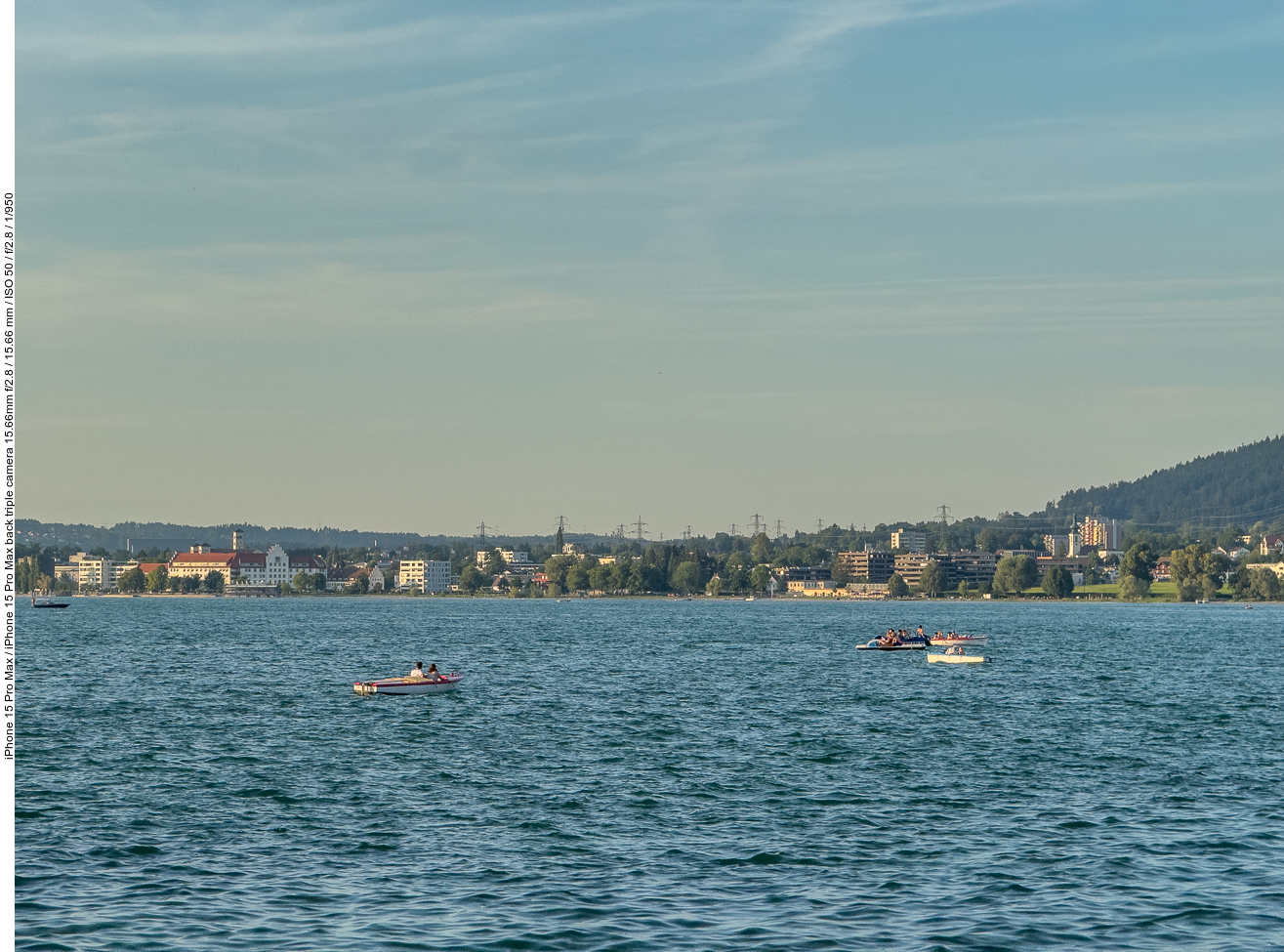 Blick über den Bodensee von den Sitzplätzen aus