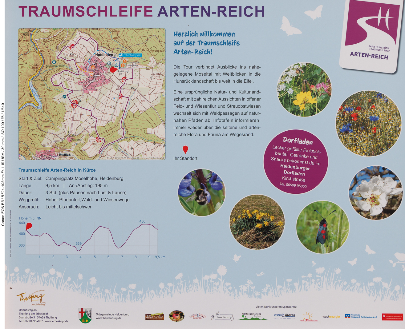 Infotafel zur Wanderung