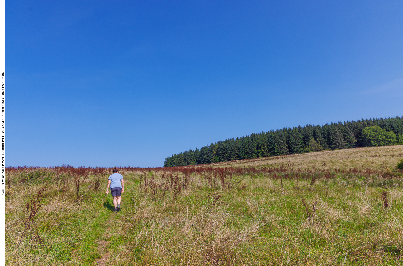 In der Hitze geht es nun wieder steil bergauf