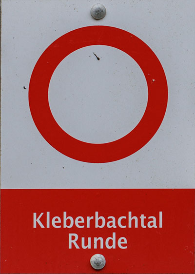 Kennzeichnung der Kleberbachtal Runde