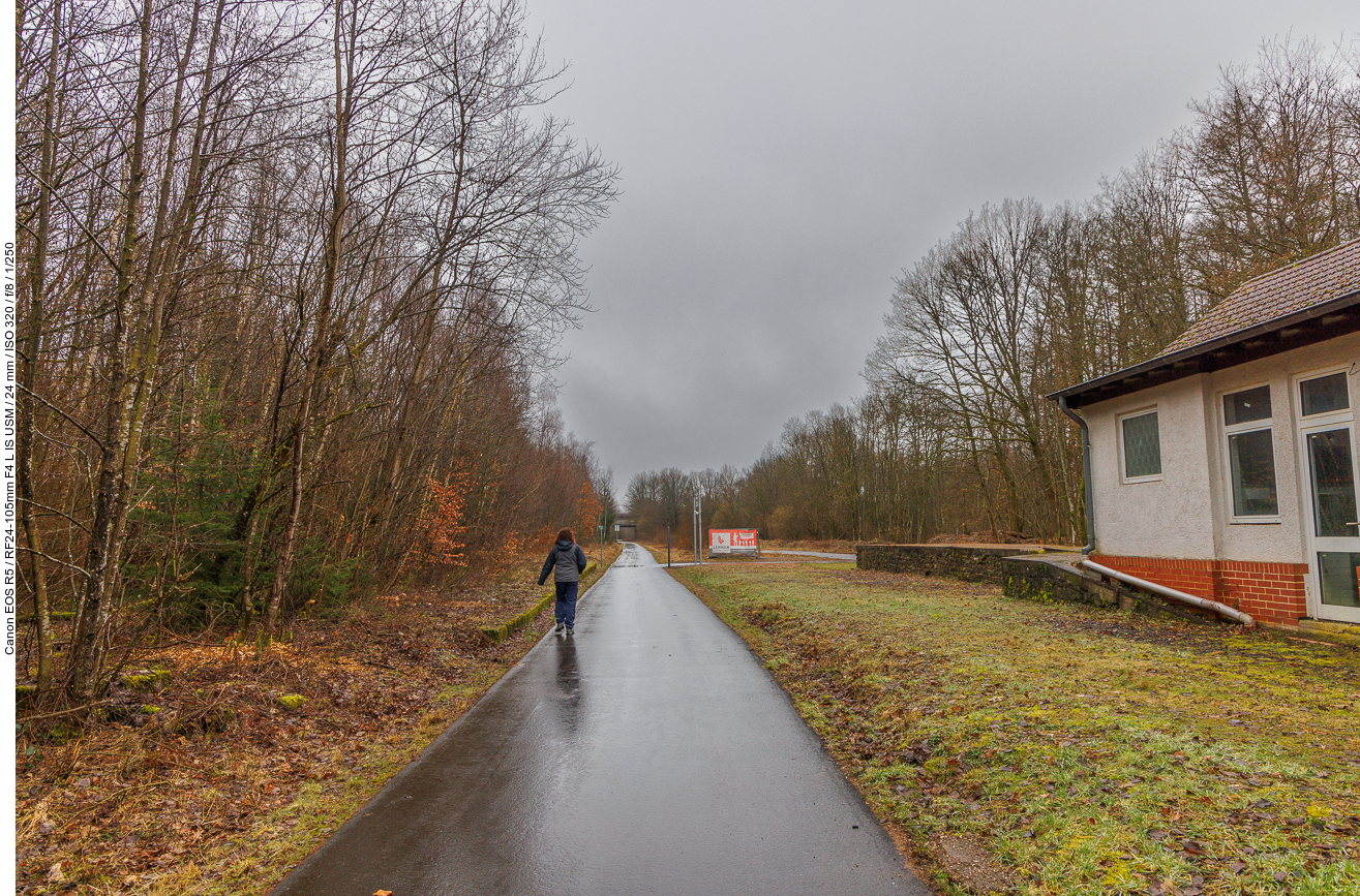 ... die alte Bahnstrecke ist heute ein Fahrradweg zwischen Freisen und Nonnweiler