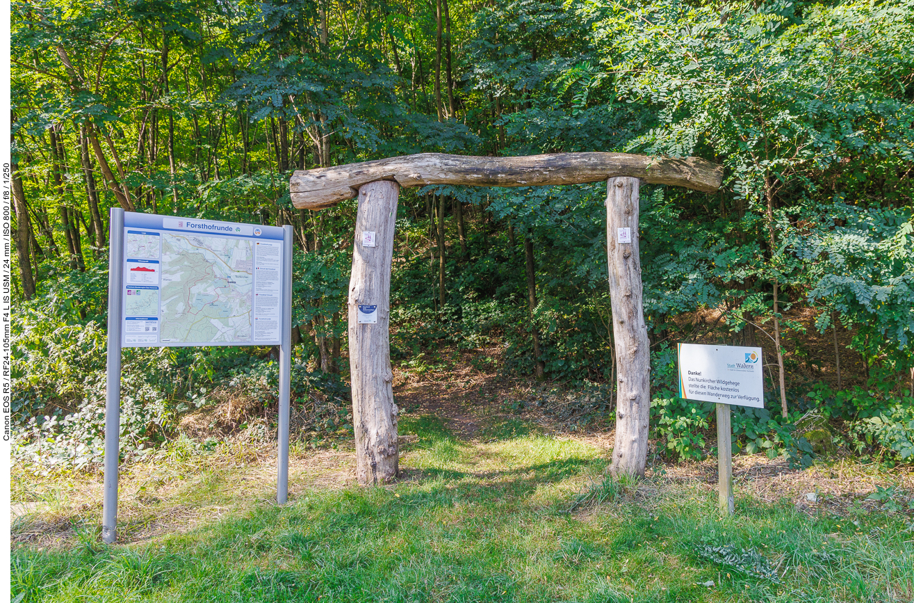 Am Start des Wanderwegs