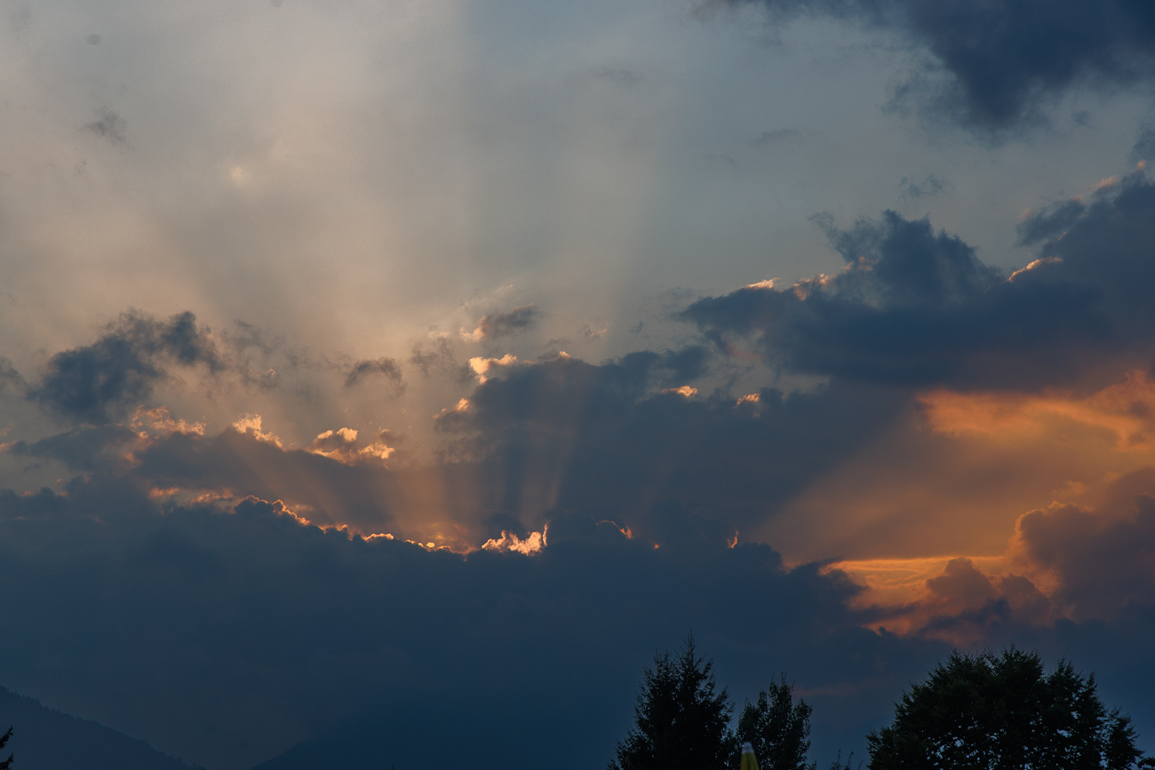 Gewitterstimmung am Abend zuvor