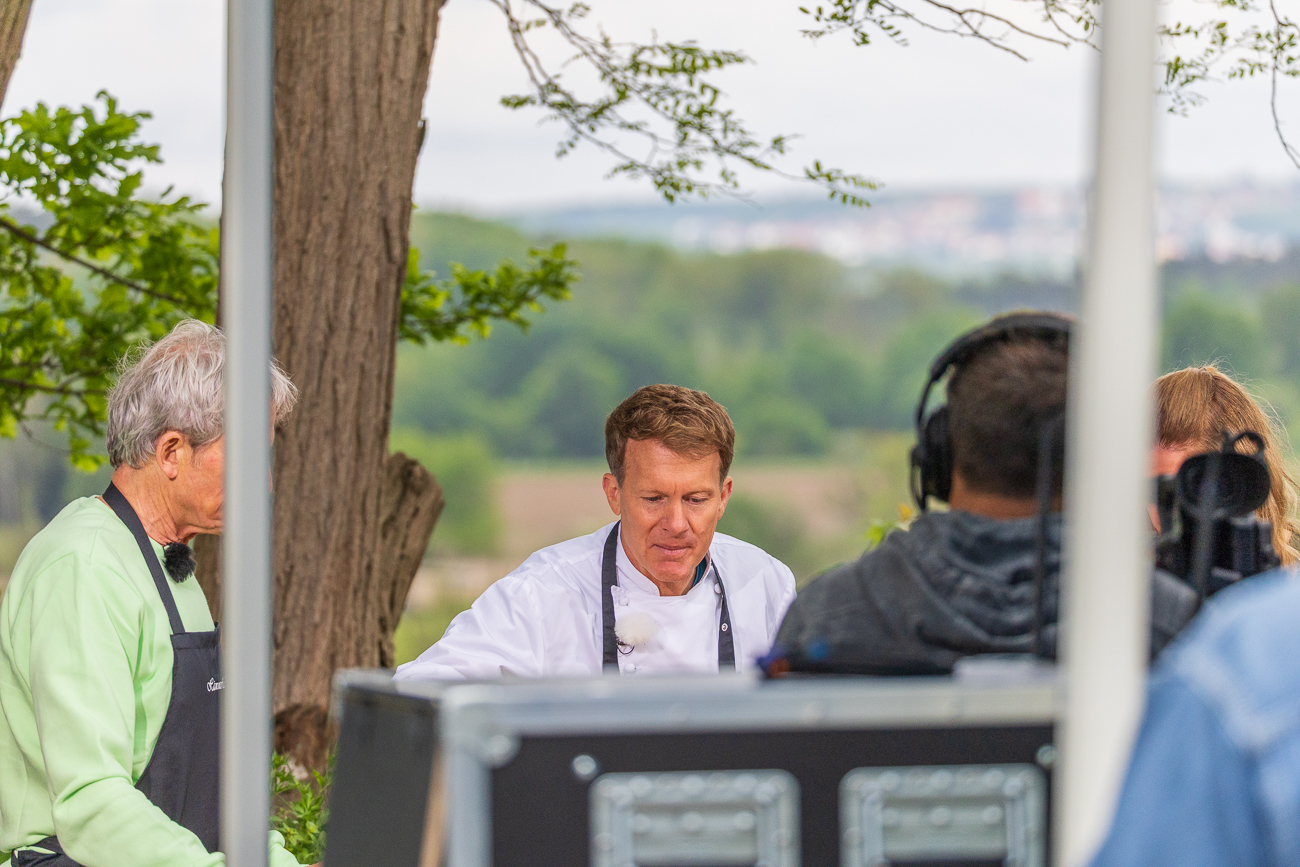 Heute wurde am Beeder Bruch vom Saarländischen Rundfunk eine Kochsendung aufgenommen ...