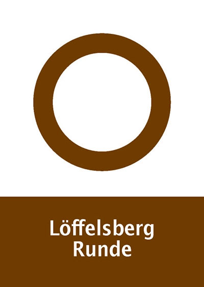 Kennzeichnung des Wanderwegs "Löffelsberg Runde"