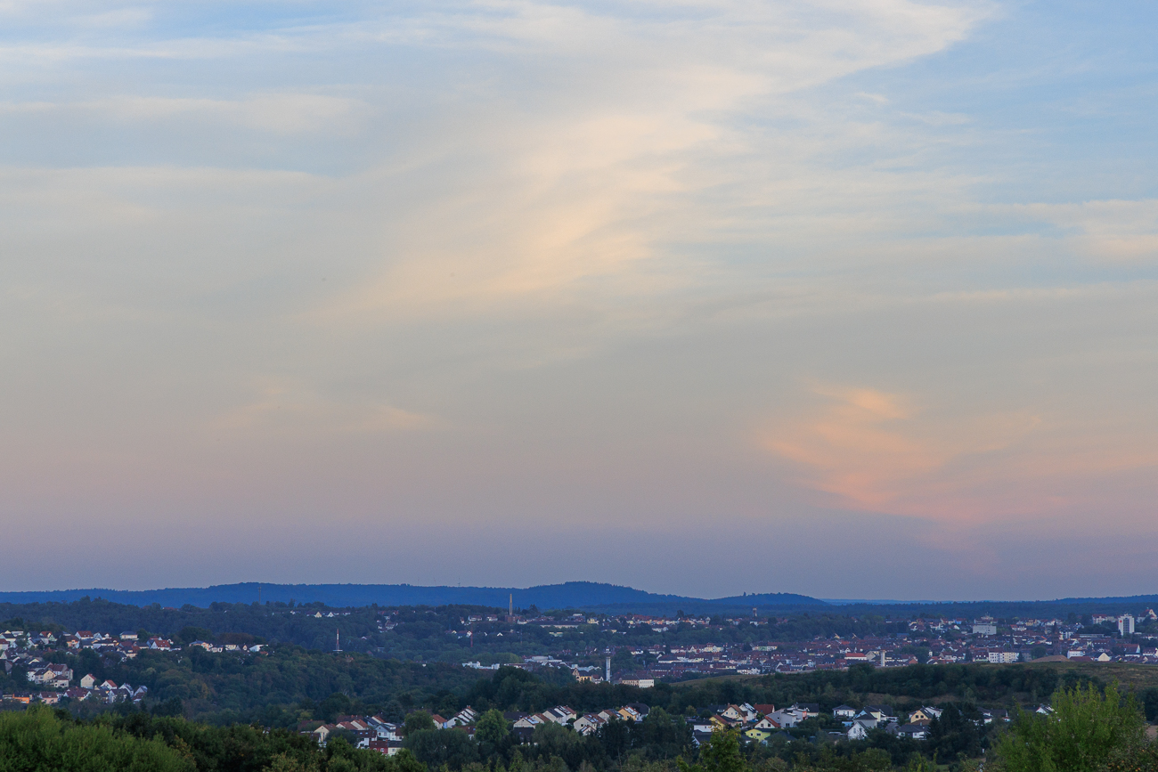 Blick in Richtung des Mondaufgangs ...