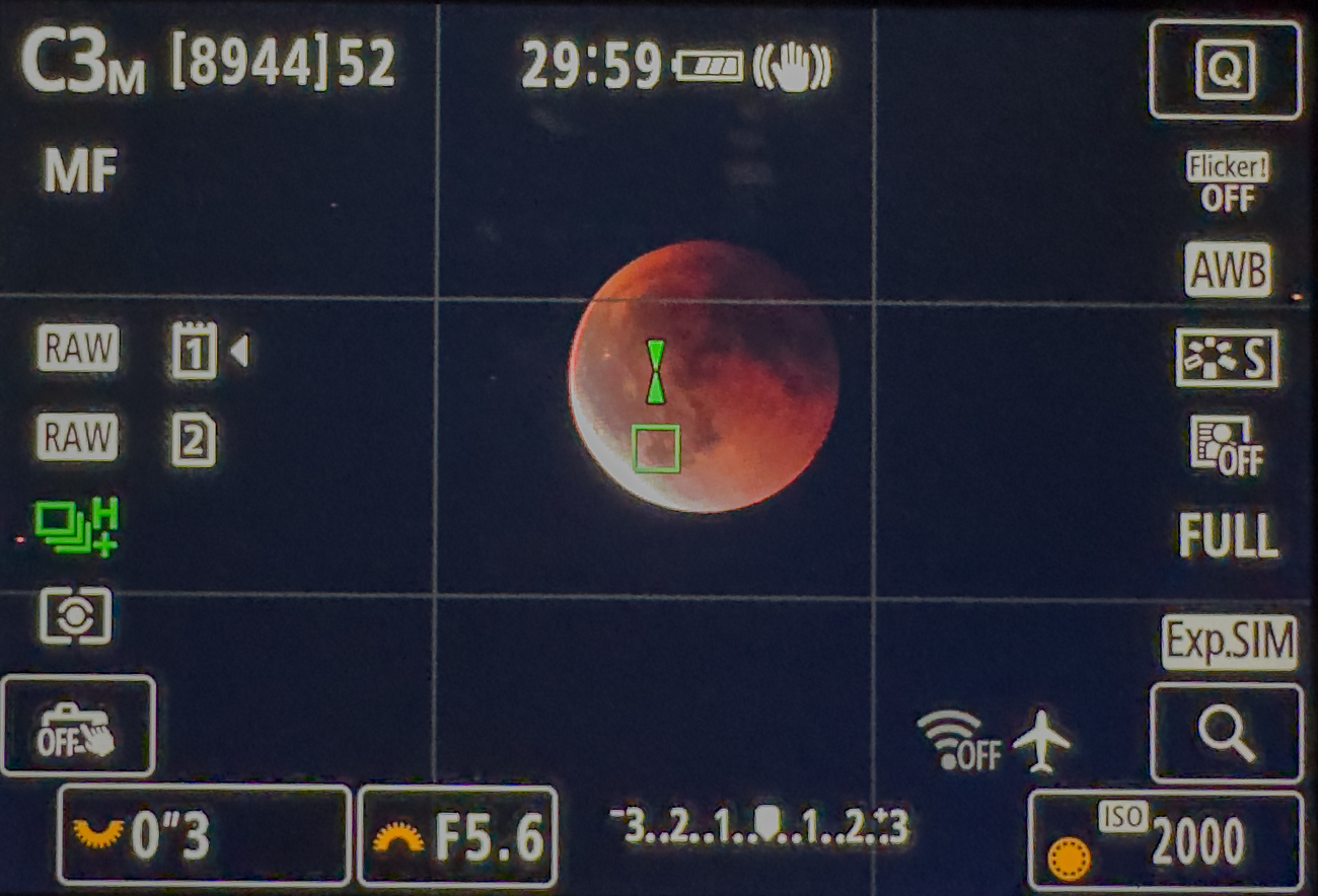 Hier habe ich das Display abfotografiert