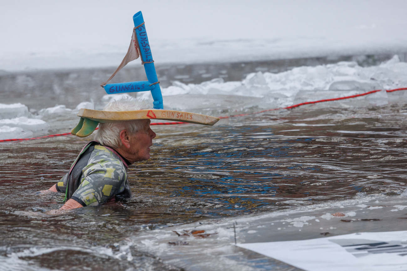 Auch mit 85 Jahren trotzt man der K&auml;lte!