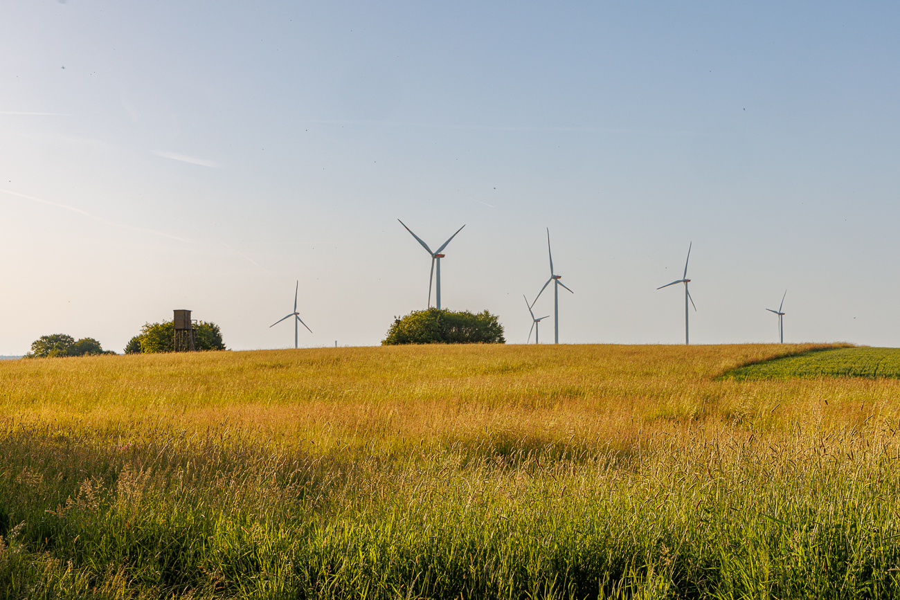 Windr&auml;der &uuml;ber den Feldern